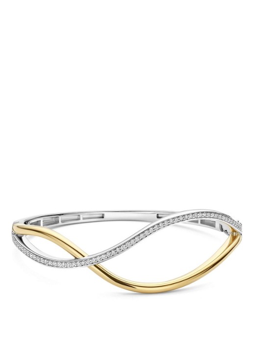 TI SENTO - Milano Bangle met zirkonia 23101ZY - voorkant 8 zilver