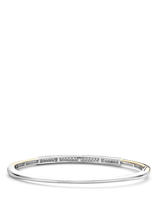 TI SENTO - Milano Bangle met zirkonia 23103ZY - detail goud