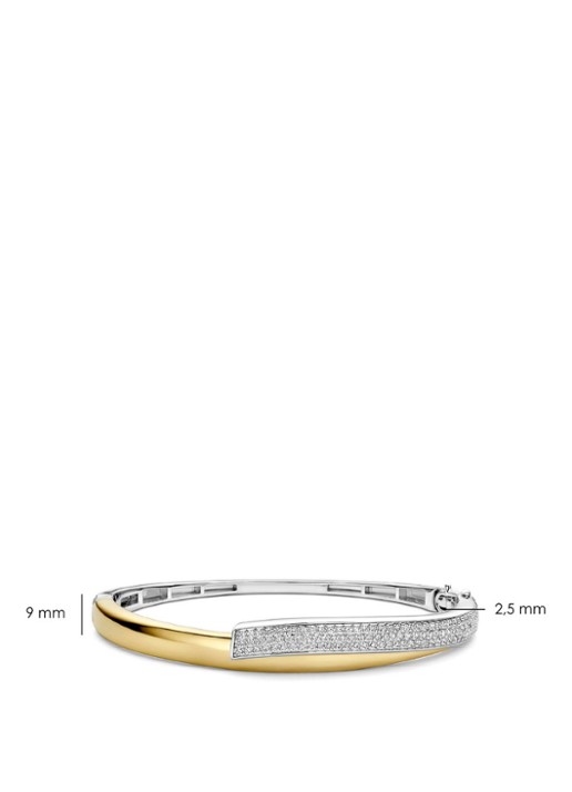 TI SENTO - Milano Bangle met zirkonia 23110ZY - detail 3 goud
