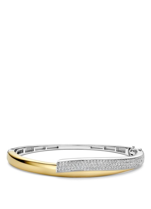 TI SENTO - Milano Bangle met zirkonia 23110ZY - voorkant 8 goud