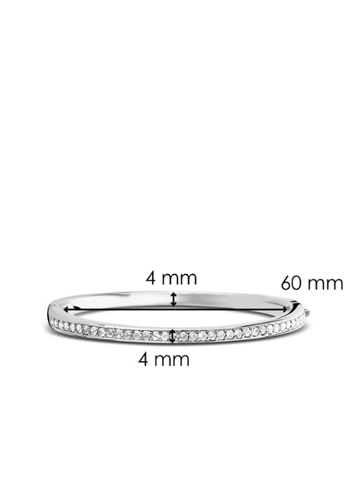 TI SENTO - Milano Bangle van zilver met zirkonia 2298ZI - detail 5 zilver