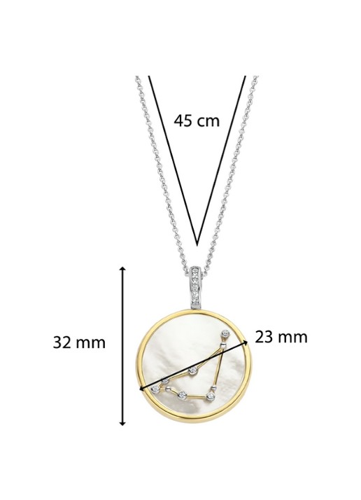 TI SENTO - Milano Capricorn hanger verguld 6826GE - detail 3 goud