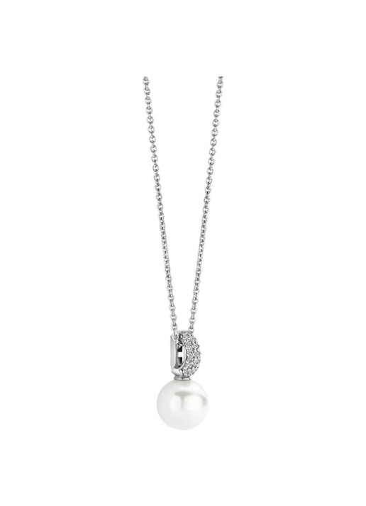 TI SENTO - Milano Hanger met parel 6834PW - detail zilver