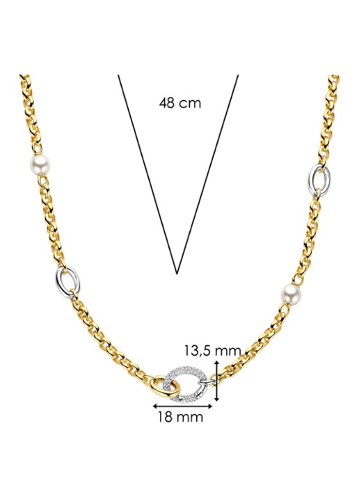 TI SENTO - Milano Ketting 34096ZY - detail 3 goud