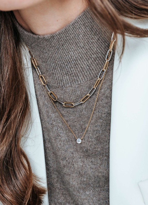 TI SENTO - Milano Ketting 3947BI - voorkant 5 zilver