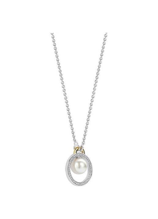 TI SENTO - Milano Ketting met hanger 34139YP - detail zilver