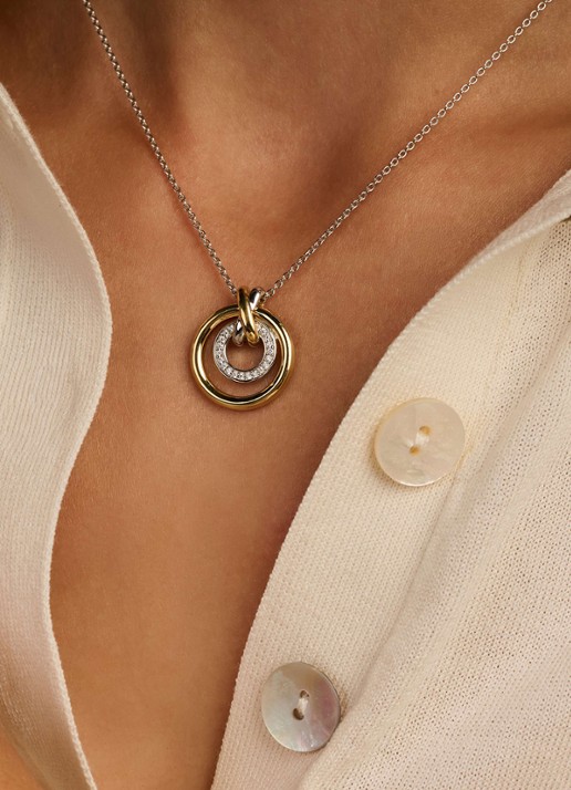 TI SENTO - Milano Ketting met hanger 34141ZY - voorkant 5 zilver