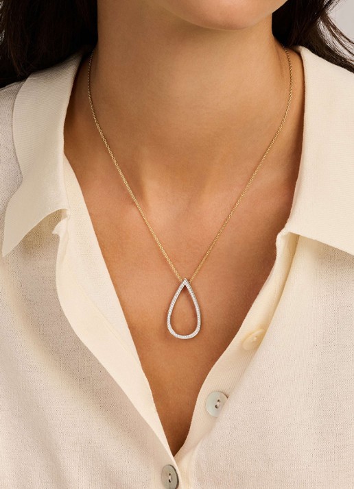 TI SENTO - Milano Ketting met hanger 34145ZY - voorkant 5 goud