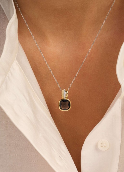 TI SENTO - Milano Ketting met hanger 6864DB - voorkant 2 zilver
