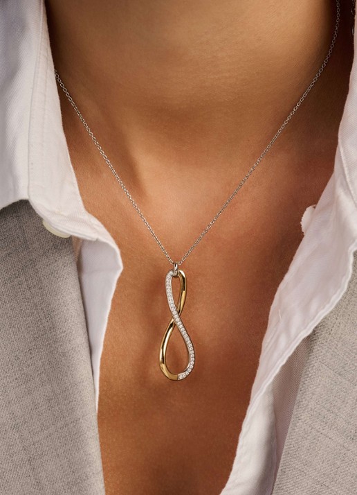 TI SENTO - Milano Ketting met zirkonia 34132ZY - voorkant 5 goud