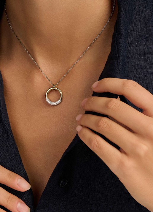 TI SENTO - Milano Ketting met zirkonia 34133ZY - voorkant 2 zilver
