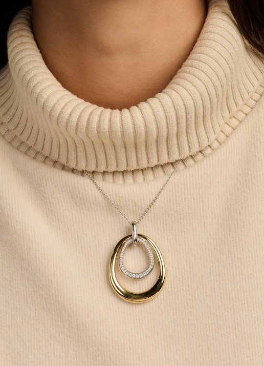 TI SENTO - Milano Ketting met zirkonia 34140ZY - voorkant 2 goud
