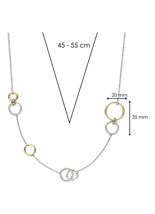 TI SENTO - Milano Ketting van zilver 34099ZY - detail 3 zilver