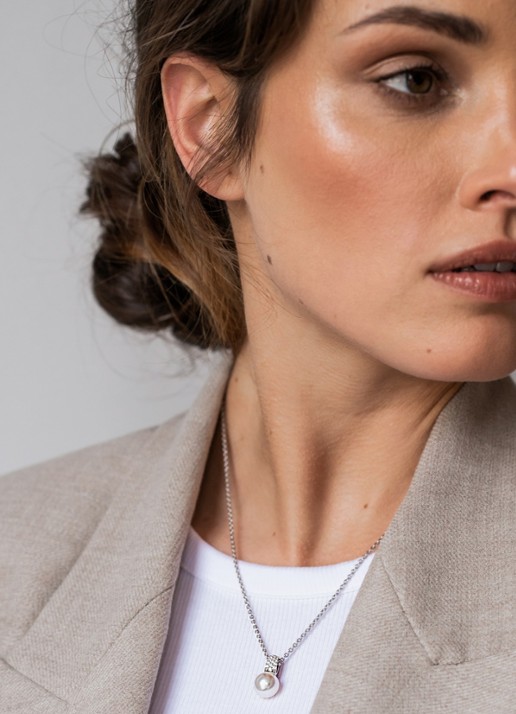 TI SENTO - Milano Ketting van zilver met zirkonia 3877PW - voorkant 7 zilver
