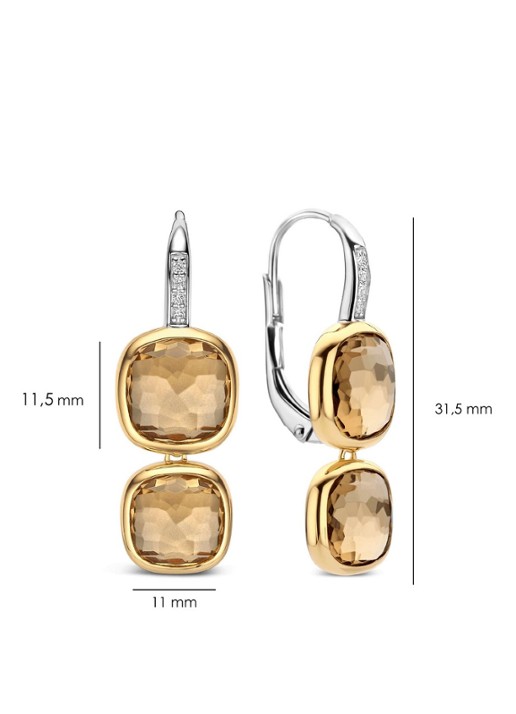 TI SENTO - Milano Oorhangers verguld 78054CY - detail 4 zilver