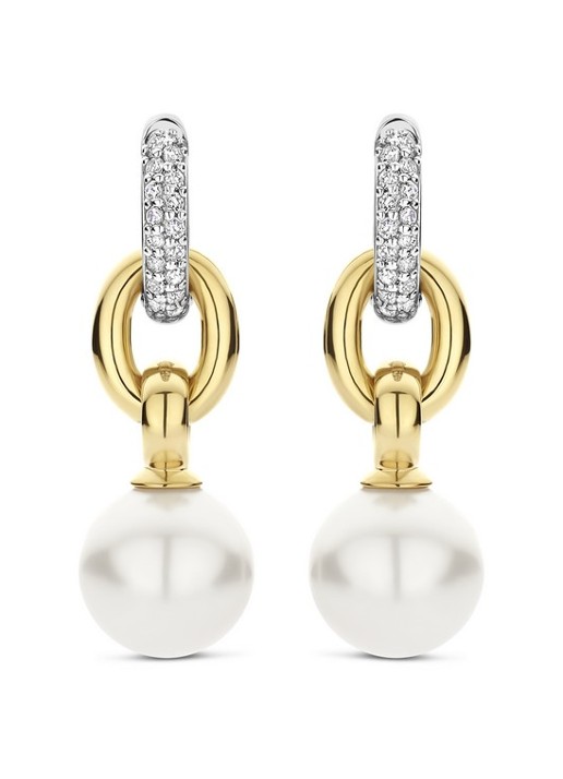 TI SENTO - Milano Oorringen met parel 78016YP - detail goud