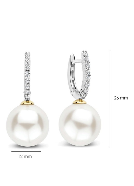 TI SENTO - Milano Oorringen met parel 78091YP - detail 4 zilver