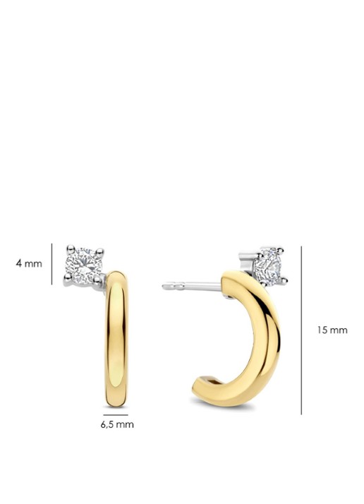 TI SENTO - Milano  Oorringen met zirkonia 78082ZY - detail 2 goud