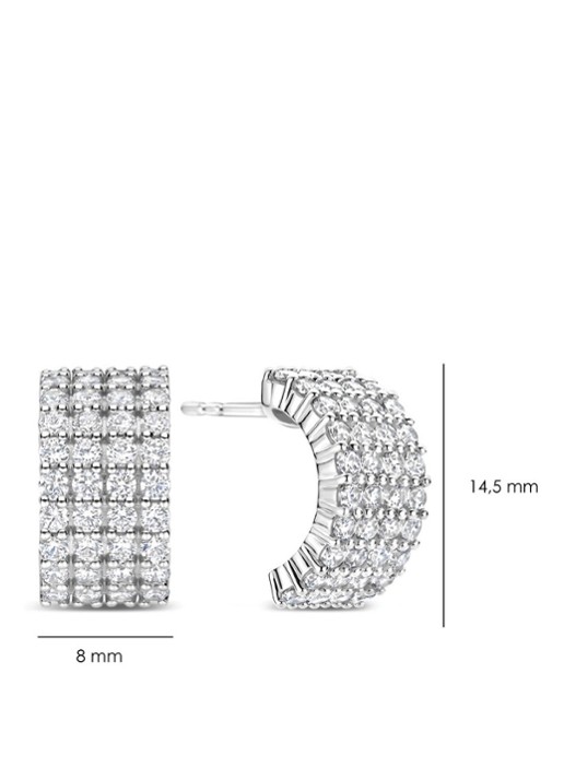 TI SENTO - Milano Oorringen met zirkonia 78083ZI - detail 2 zilver
