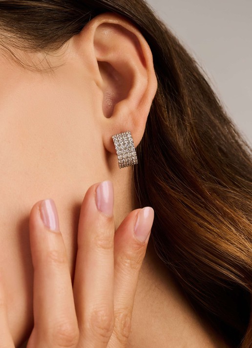 TI SENTO - Milano Oorringen met zirkonia 78083ZI - voorkant 4 zilver