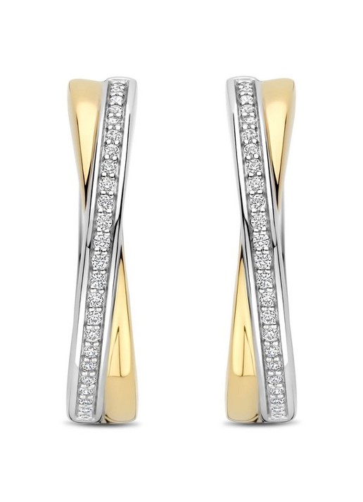 TI SENTO - Milano Oorringen met zirkonia 78099ZY - detail goud