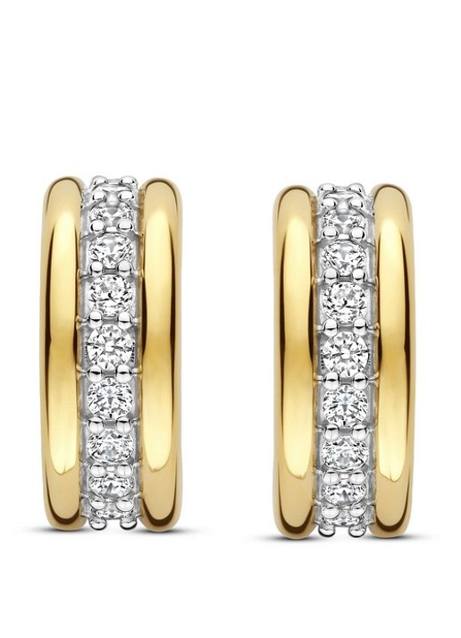 TI SENTO - Milano Oorringen met zirkonia 78100ZY - detail goud