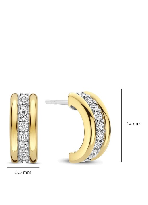 TI SENTO - Milano Oorringen met zirkonia 78100ZY - detail 2 goud