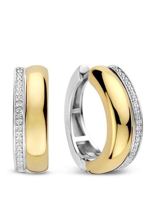 TI SENTO - Milano Oorringen met zirkonia 78102ZY - detail goud