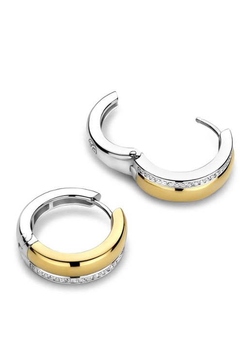 TI SENTO - Milano Oorringen met zirkonia 78102ZY - detail 2 goud