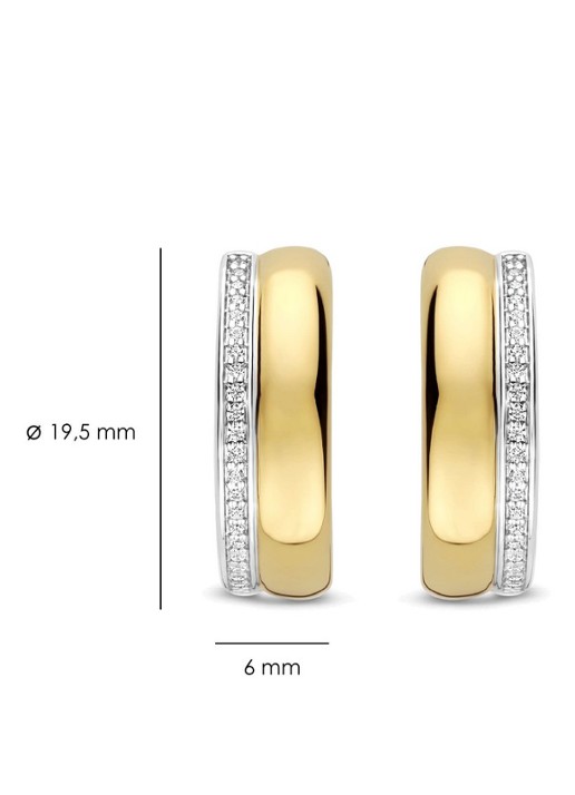 TI SENTO - Milano Oorringen met zirkonia 78102ZY - detail 3 goud