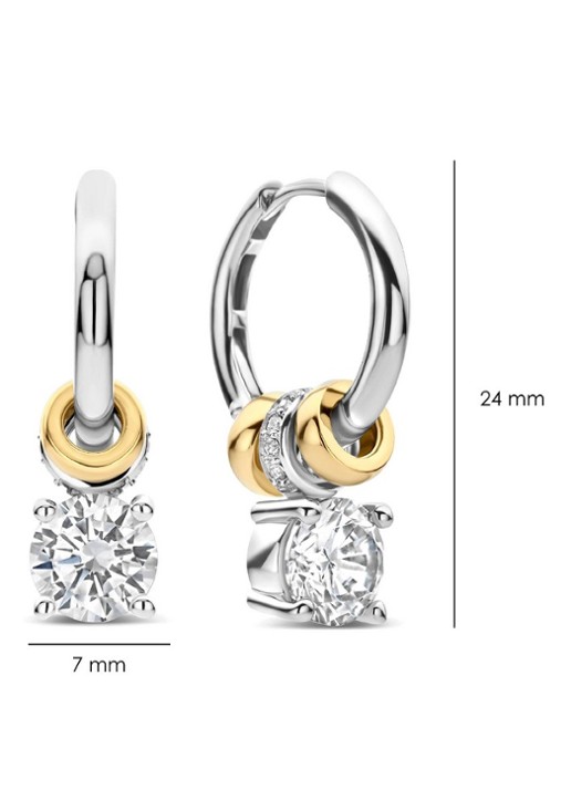 TI SENTO - Milano Oorringen met zirkonia 78103ZY - detail 2 zilver