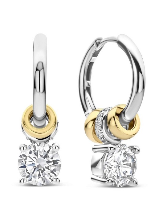 TI SENTO - Milano Oorringen met zirkonia 78103ZY - voorkant 3 zilver