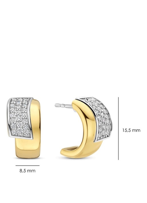 TI SENTO - Milano Oorringen met zirkonia 78109ZY - detail 4 goud