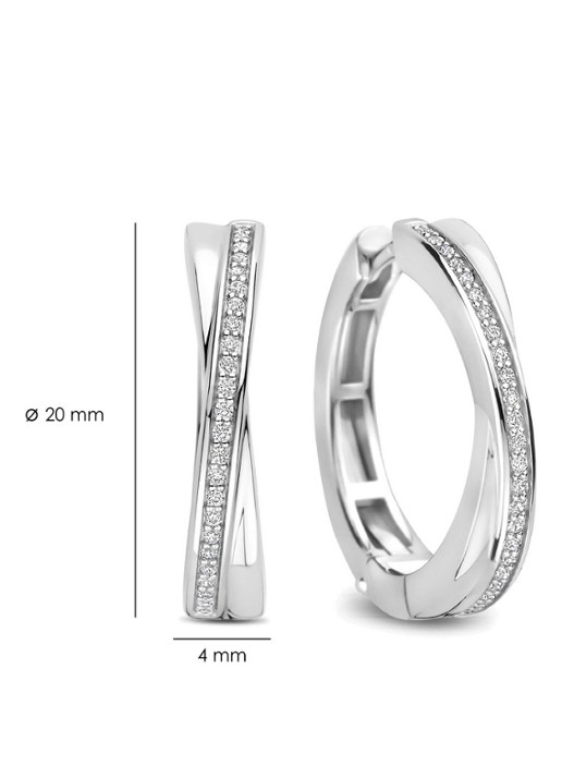 TI SENTO - Milano Oorringen van zilver 78099ZI - detail 3 zilver