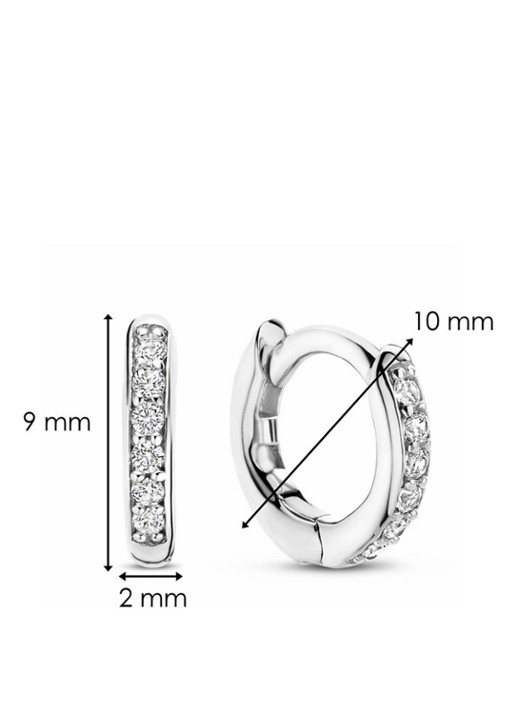 TI SENTO - Milano Oorringen van zilver 7954ZI - detail 2 zilver