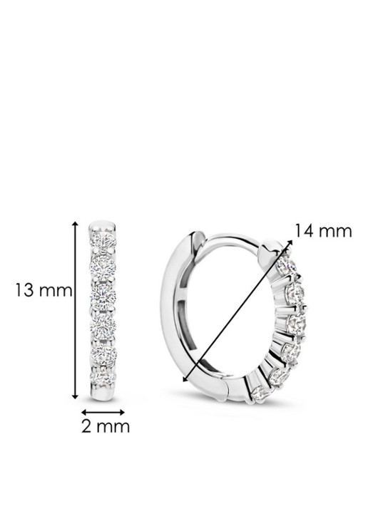 TI SENTO - Milano Oorringen van zilver 7957ZI - detail 3 zilver
