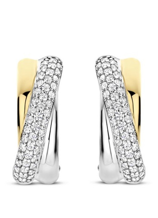 TI SENTO - Milano  Oorringen verguld 78012ZY - detail zilver