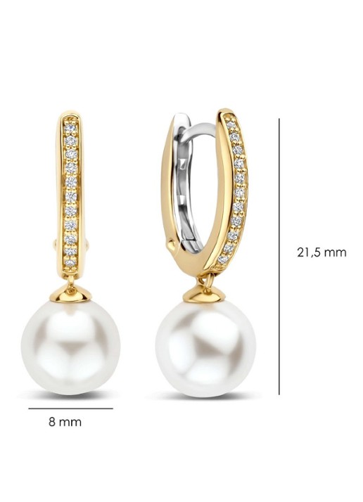 TI SENTO - Milano Oorringen verguld 78092YP - detail 2 goud