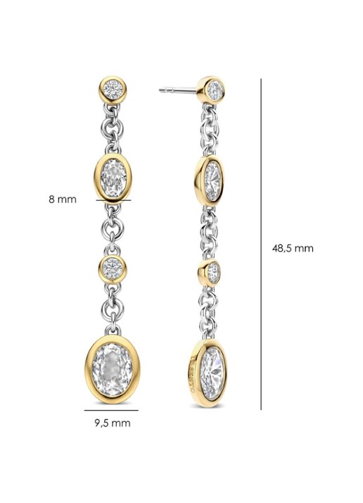 TI SENTO - Milano Oorstekers met zirkonia 78104ZY - detail 4 goud