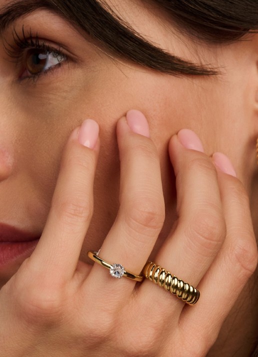 TI SENTO - Milano Ring 12110ZY - voorkant 5 goud