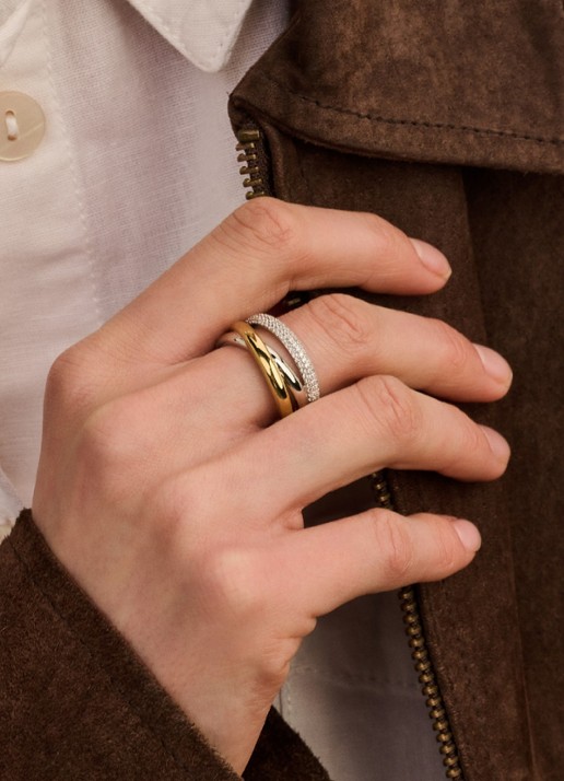 TI SENTO - Milano Ring 12422ZY - voorkant 5 zilver