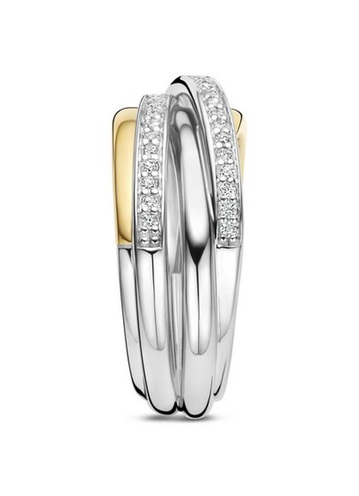 TI SENTO - Milano Ring met zirkonia 12056ZY - detail zilver