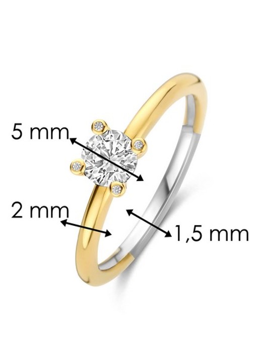 TI SENTO - Milano Ring met zirkonia 12367ZY - detail 3 goud