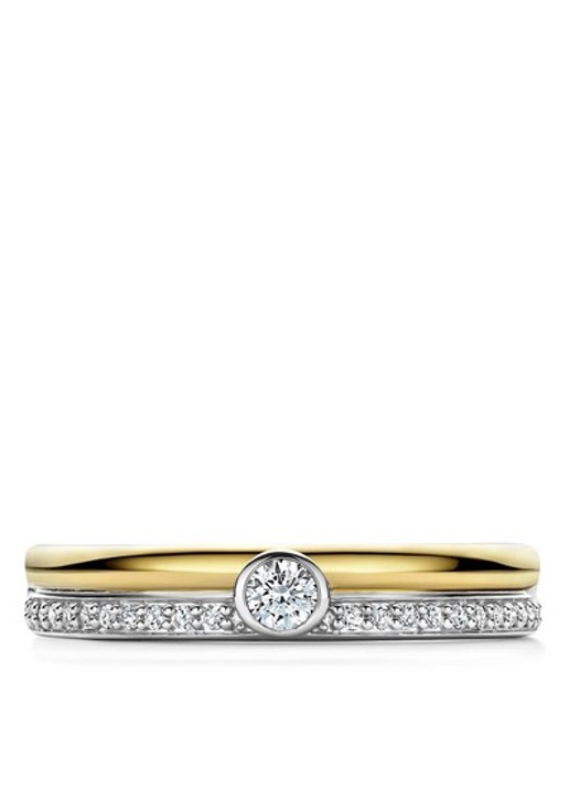 TI SENTO - Milano Ring met zirkonia 12433ZY - detail 4 goud