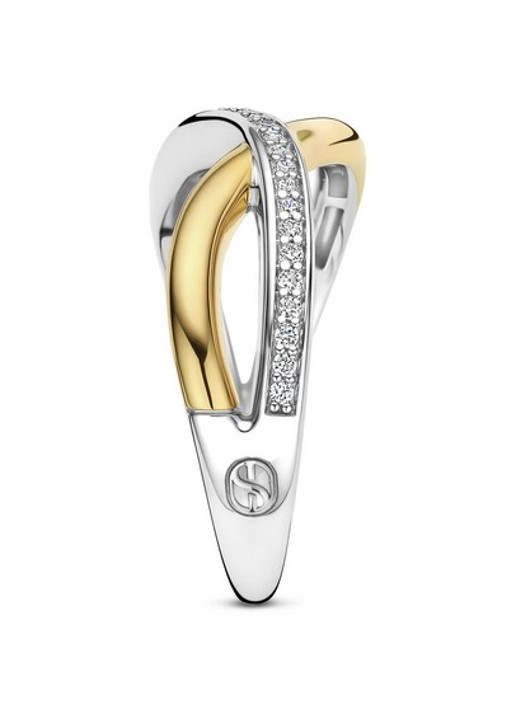 TI SENTO - Milano Ring met zirkonia 12436ZY - detail goud