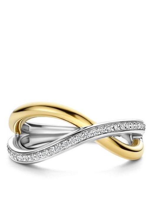 TI SENTO - Milano Ring met zirkonia 12436ZY - detail 2 goud
