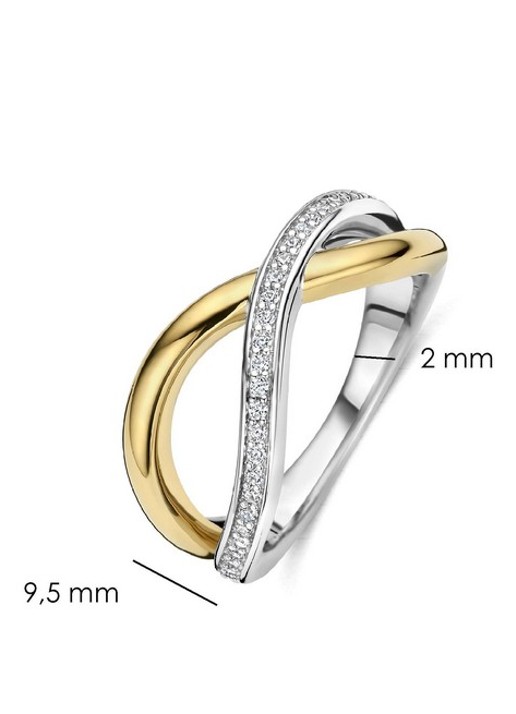TI SENTO - Milano Ring met zirkonia 12436ZY - detail 3 goud