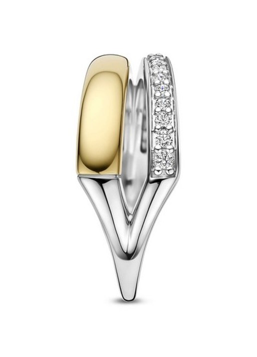 TI SENTO - Milano Ring met zirkonia 12441ZY - detail goud