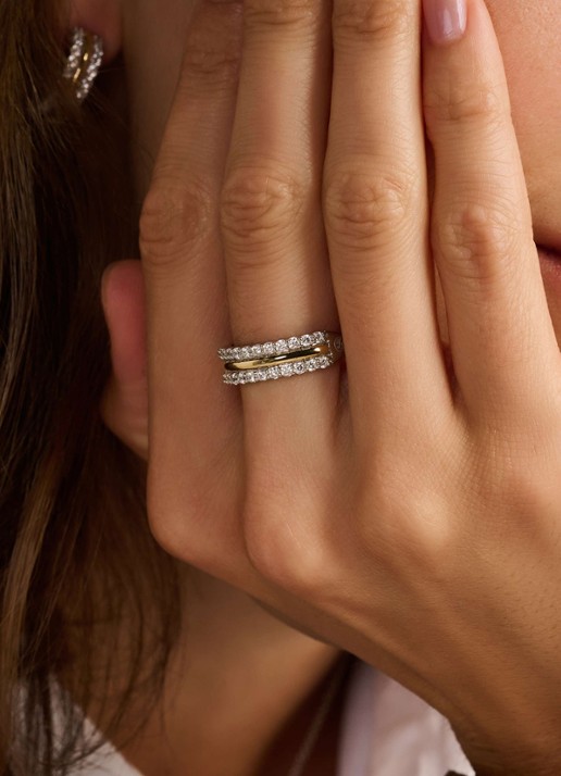 TI SENTO - Milano Ring met zirkonia 12446ZY - voorkant 2 zilver