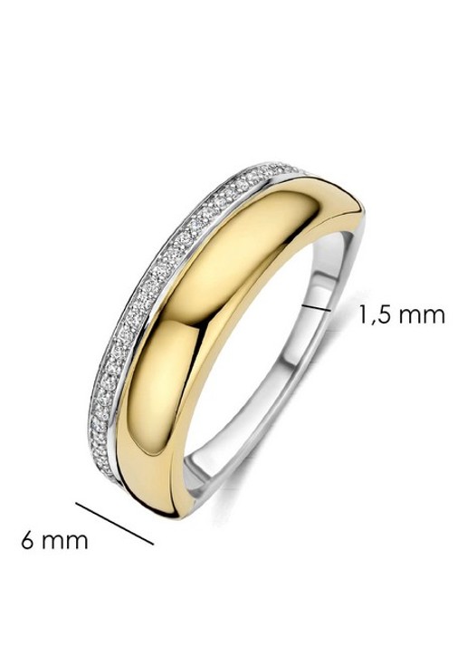 TI SENTO - Milano Ring met zirkonia 12448ZY - detail 3 goud